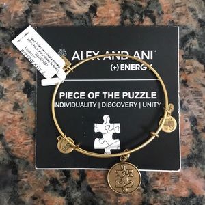 Alex and Ani goldtone Piece of the Puzzle bracelet